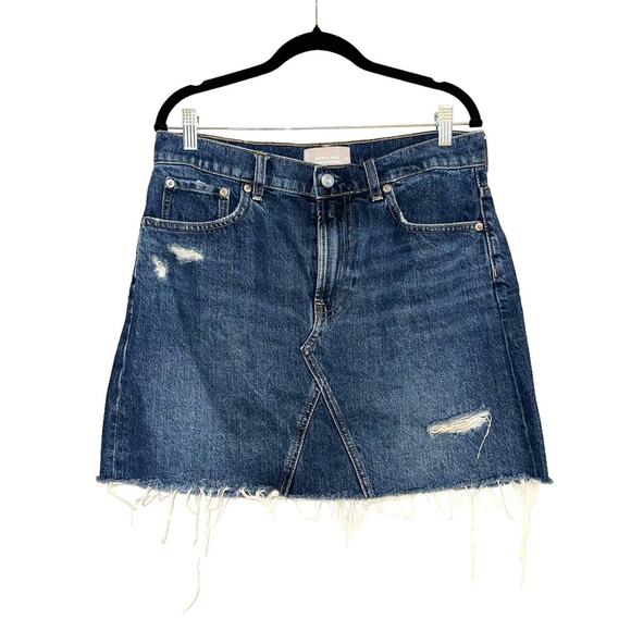 Everlane Dresses & Skirts - Everlane The Deconstructed Denim Skirt 10
